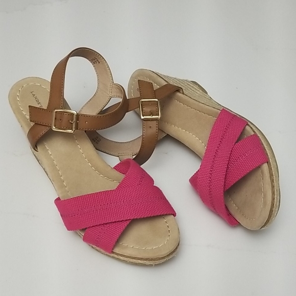 Leather Strap Espadrille Wedges - Picture 3 of 8
